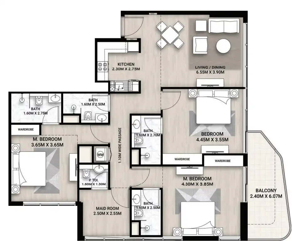 Планировка Whitecliffs Residences