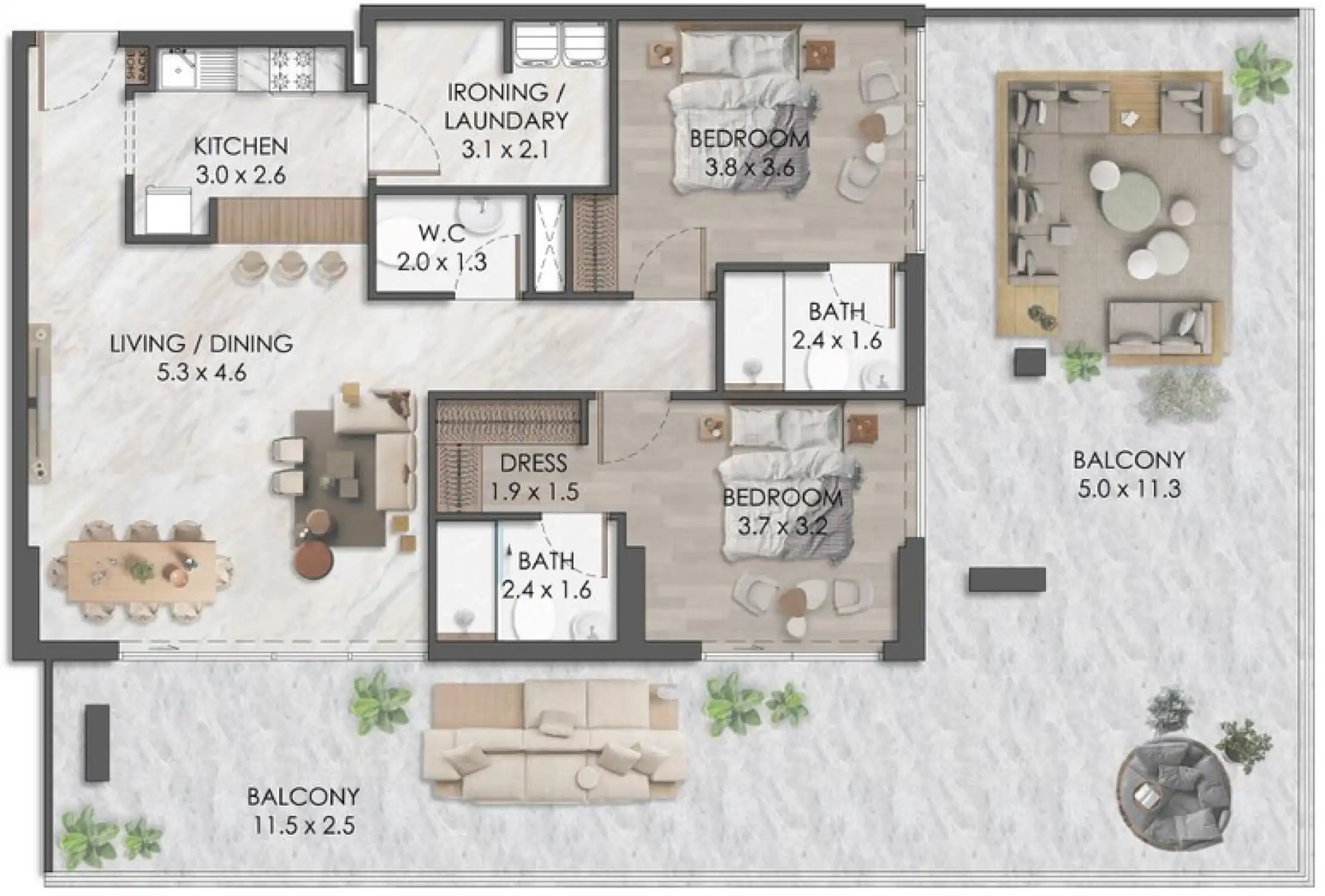 Планировка Almaara Residences