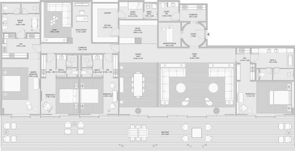 Floor Plans of Arada Armani Beach Residences