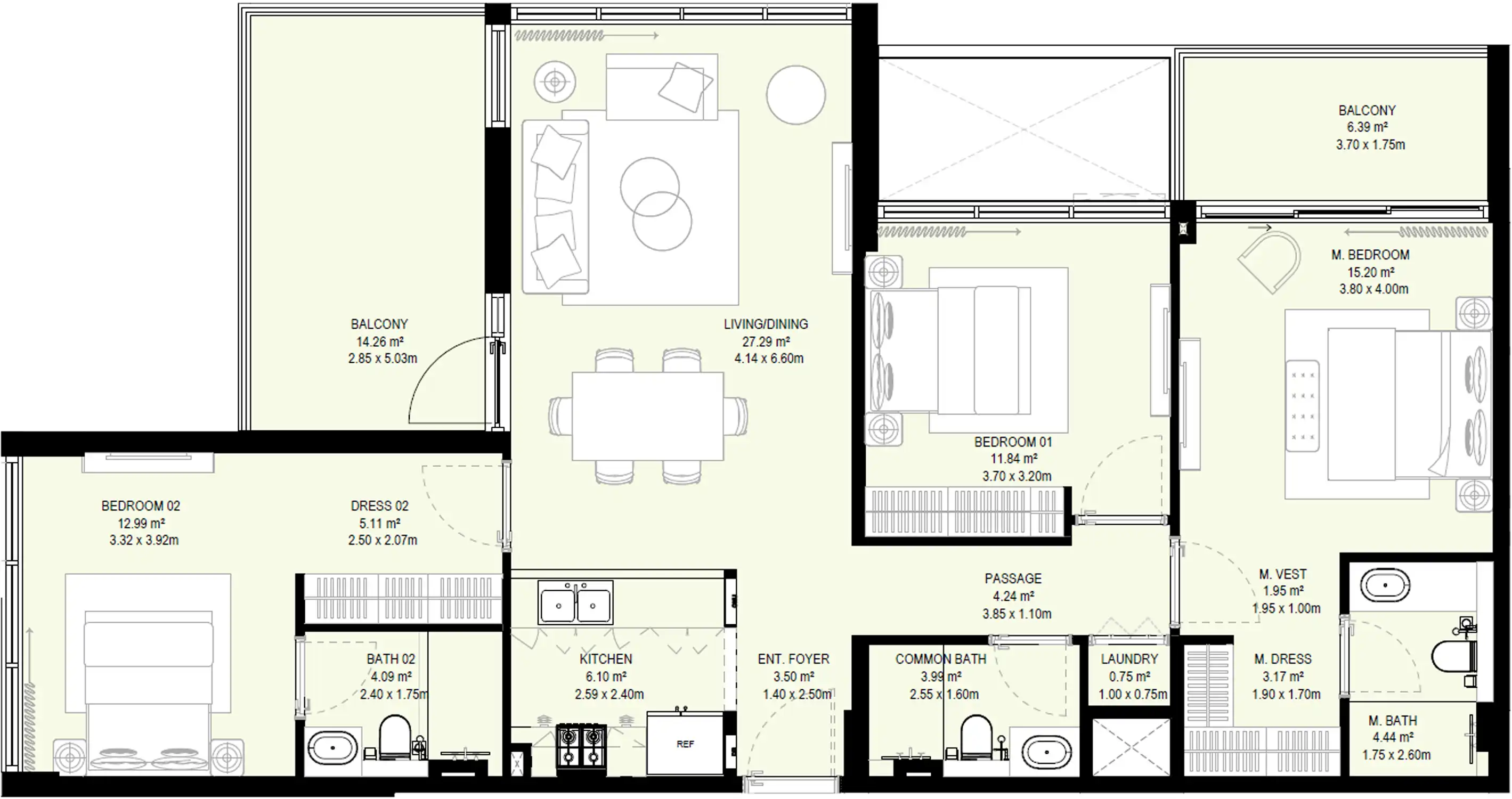 Планировка Aura Prestige at Dubai Silicon Oasis