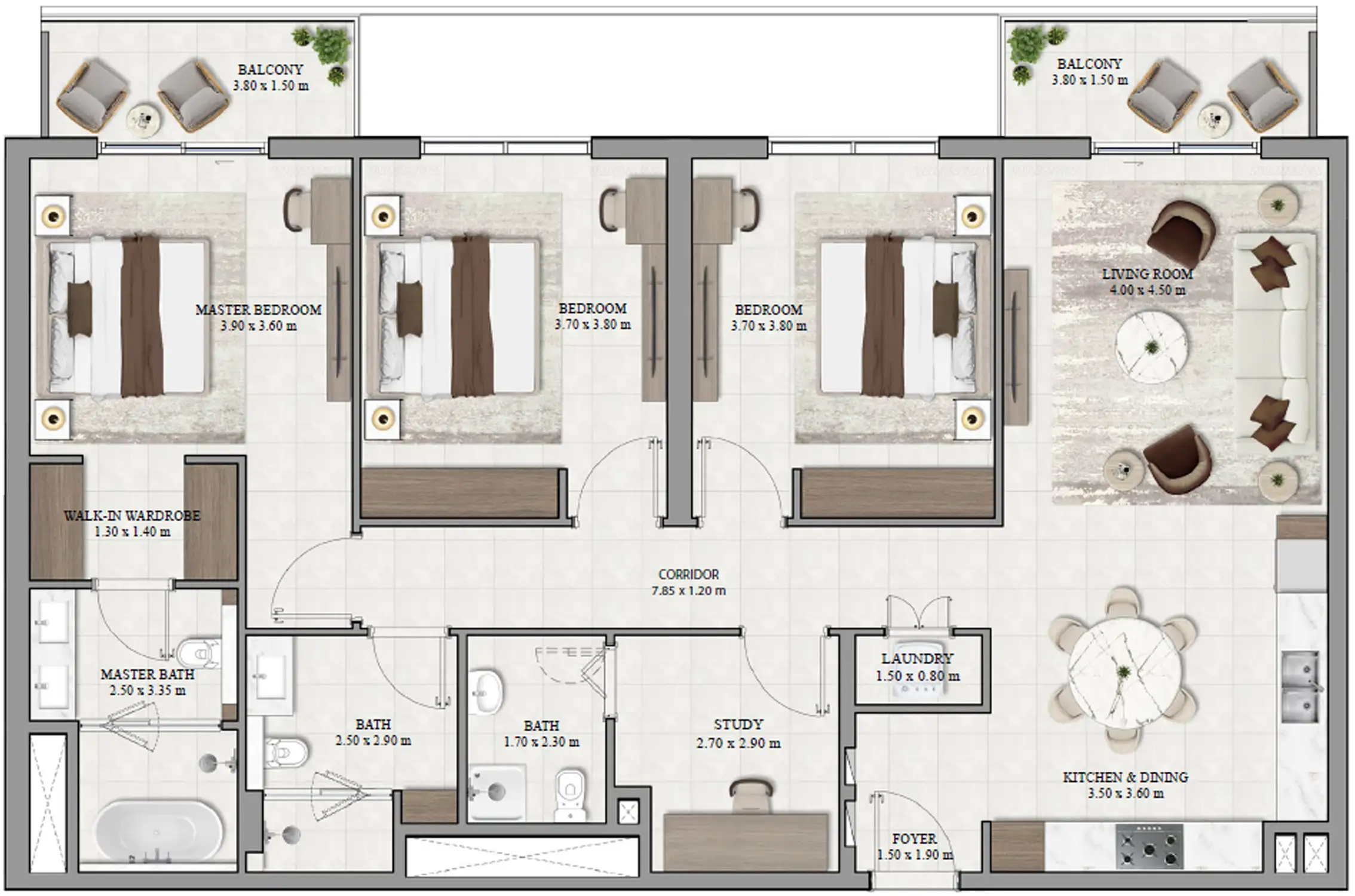 Floor Plans for Vista Ridge at Emaar South in Dubai