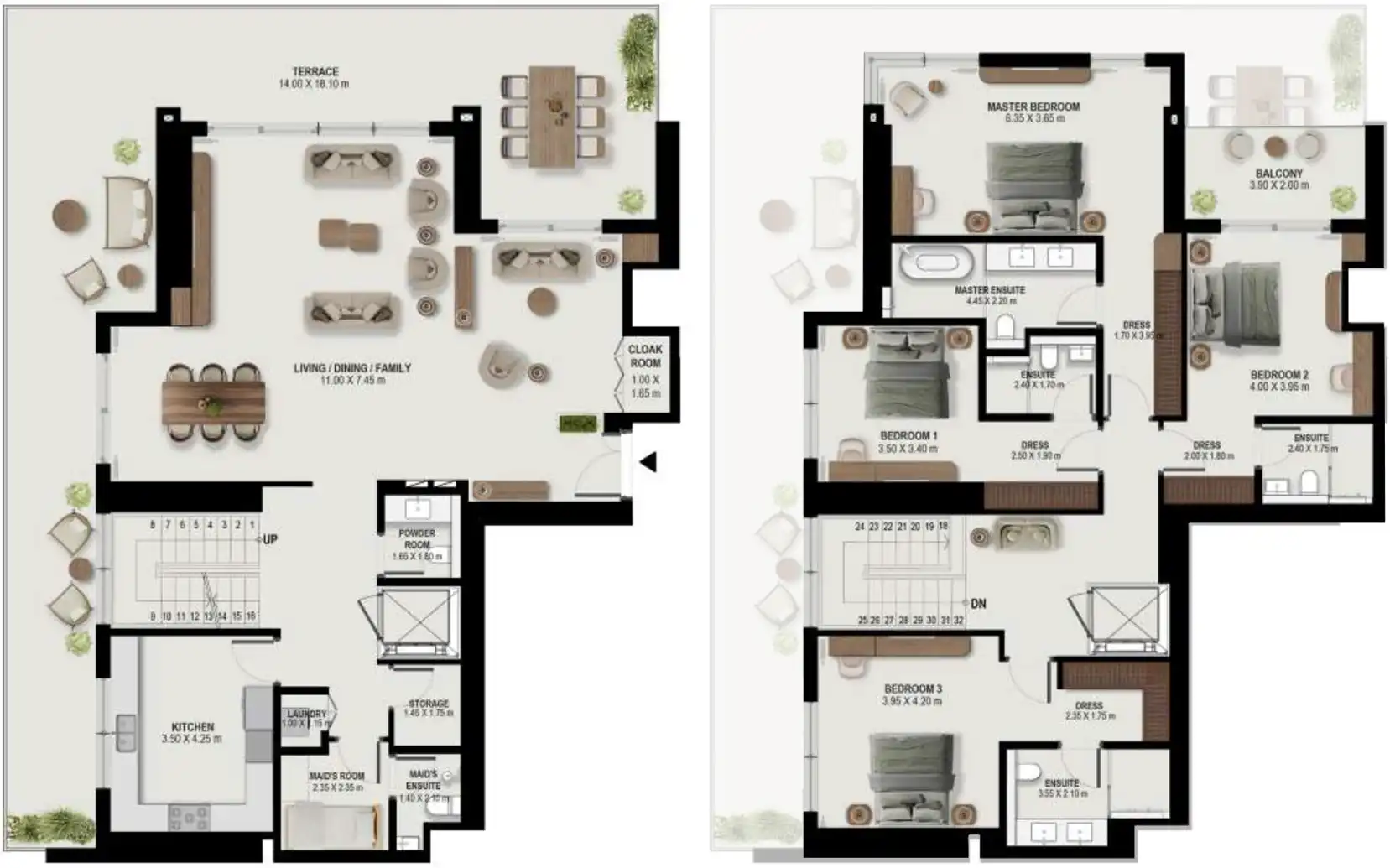 Floor Plans for Boulevard Park at Wasl Gate in Dubai