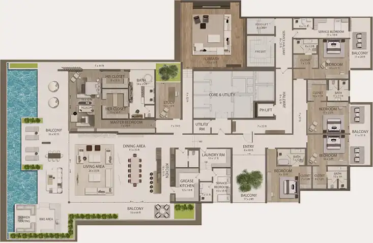 Floor Plans for Omoria Private Residences in Dubai