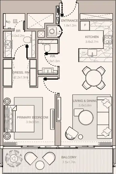 Планировки Meraas Jumeirah Residences Emirates Towers