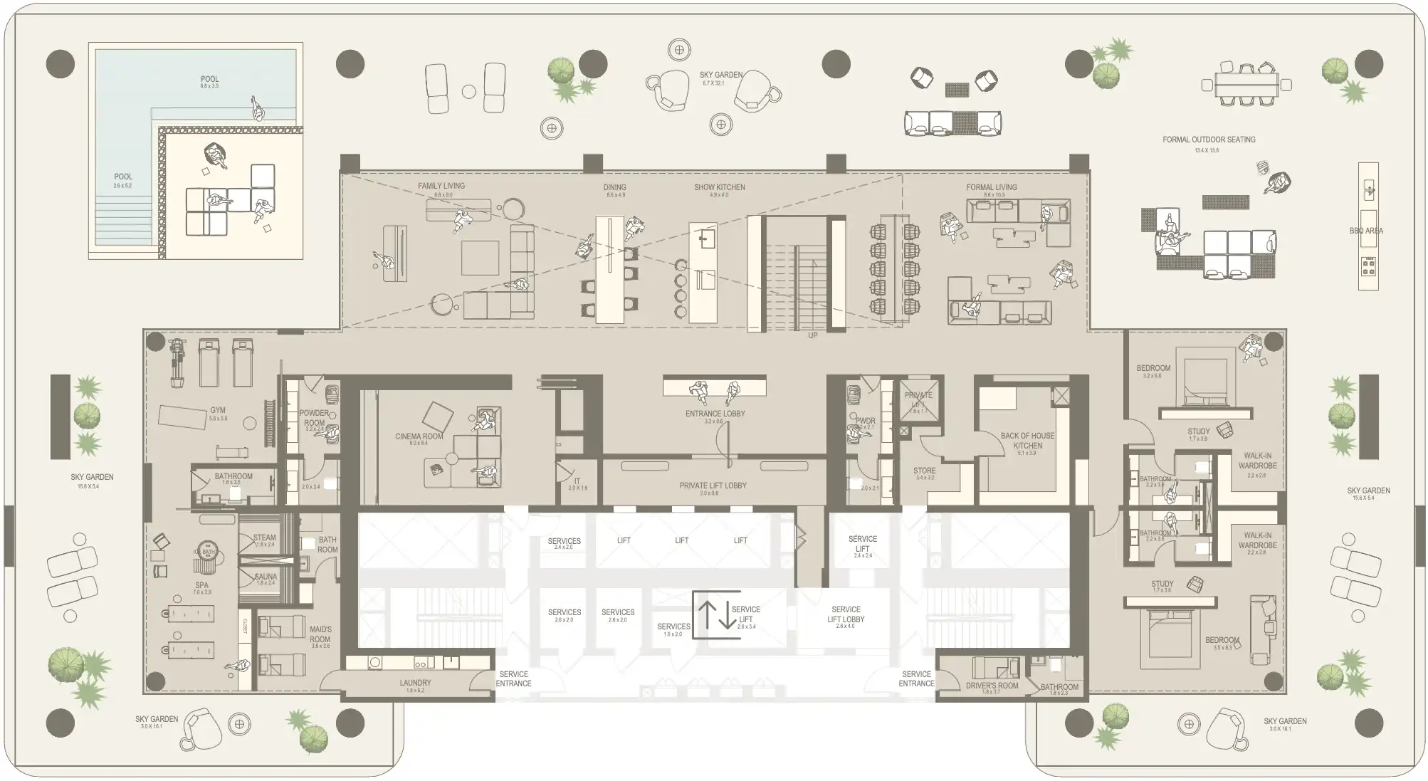 Floor Plans of The Chedi Private Residences