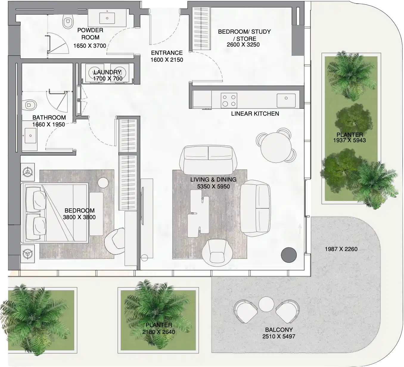 Floor Plans of Rena on Dubai Islands