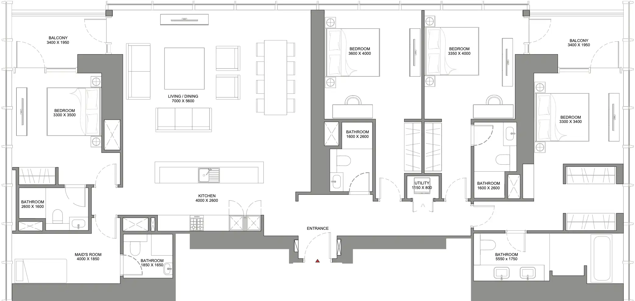 Floor Plans of The Element at Sobha One