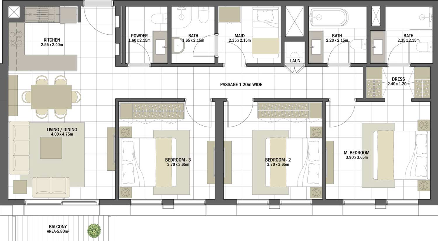 Floor Plans of Eagle Hills Rehan Residences