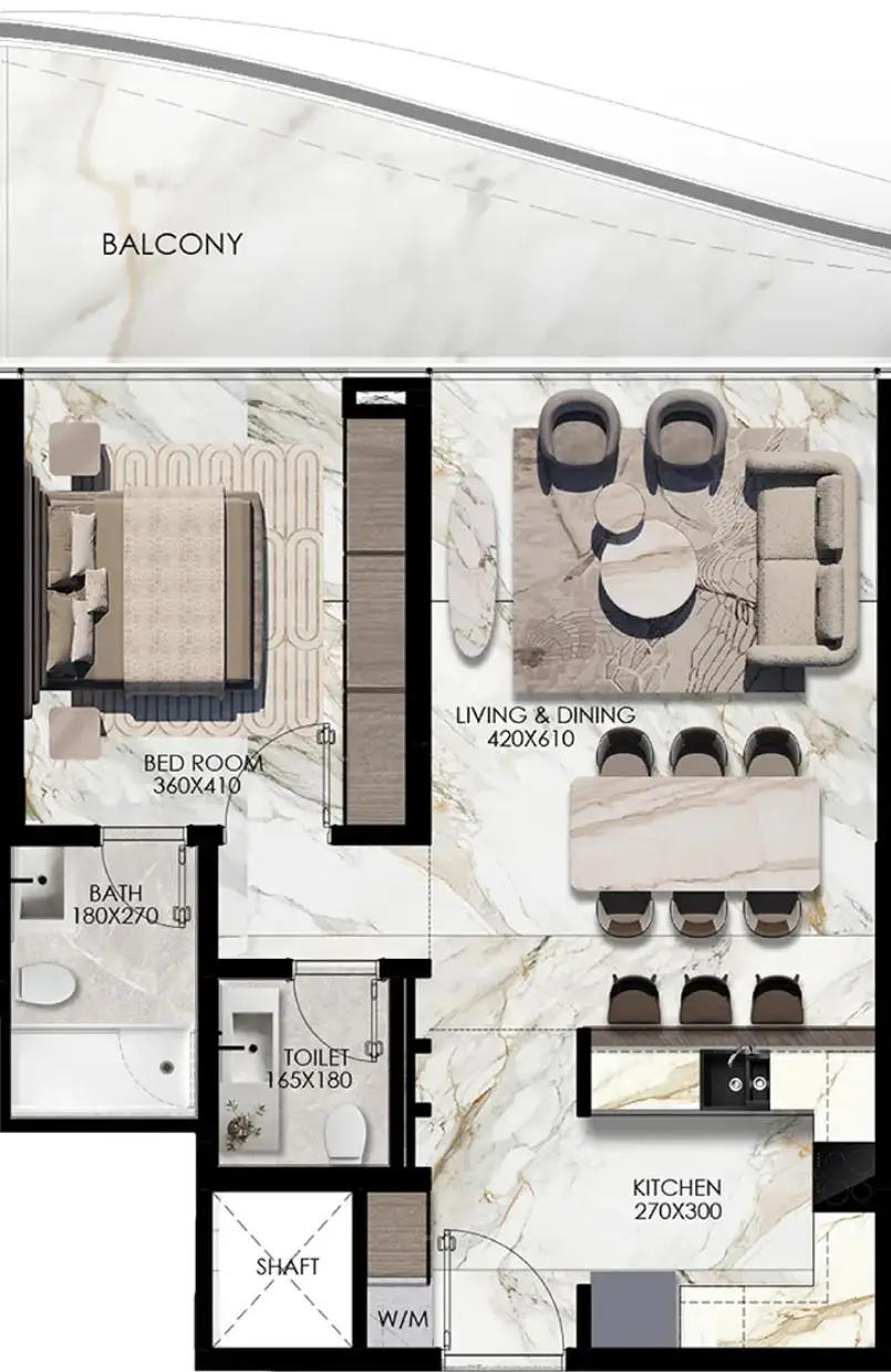 Floor Plans for Elie Saab Waterfront in Abu Dhabi