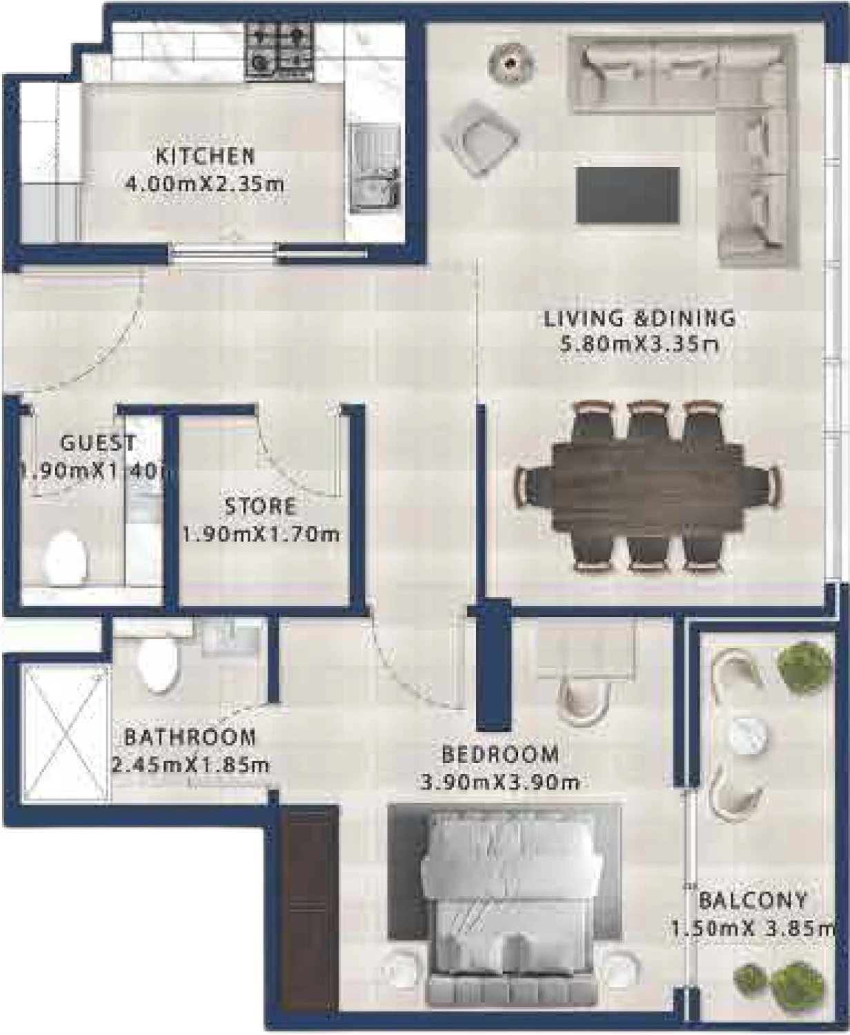 Floor Plans for Asayel Avenue at Mirdif Hills in Dubai