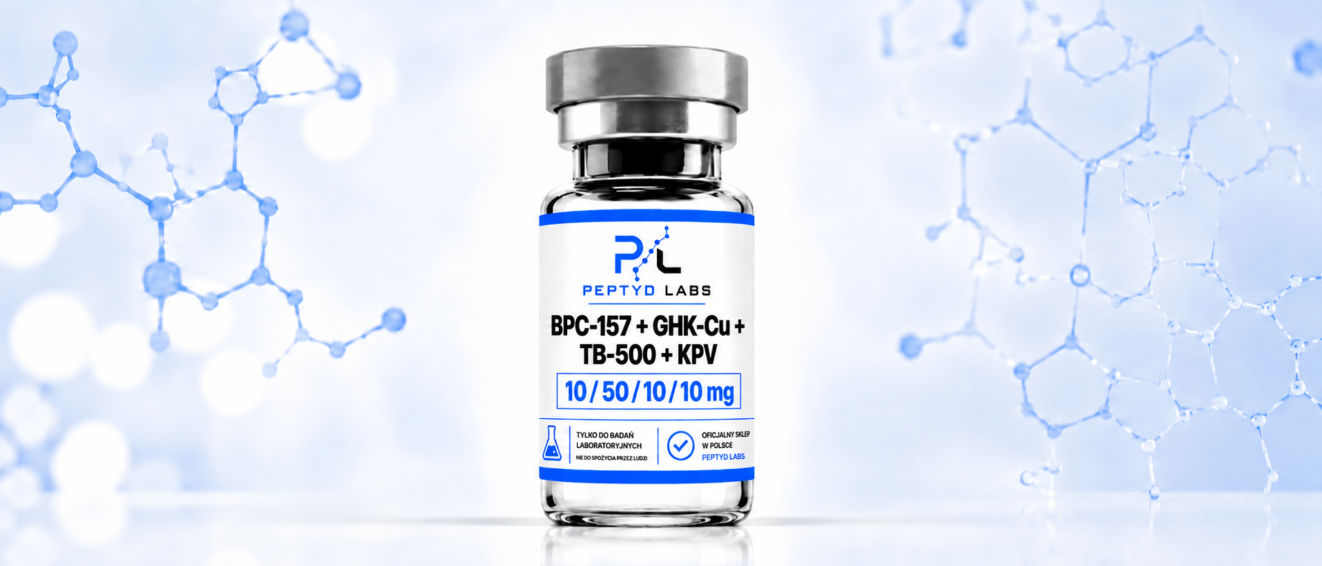BPC-157 10 mg + GHK-Cu 50 mg + TB-500 10 mg + KPV 10 mg