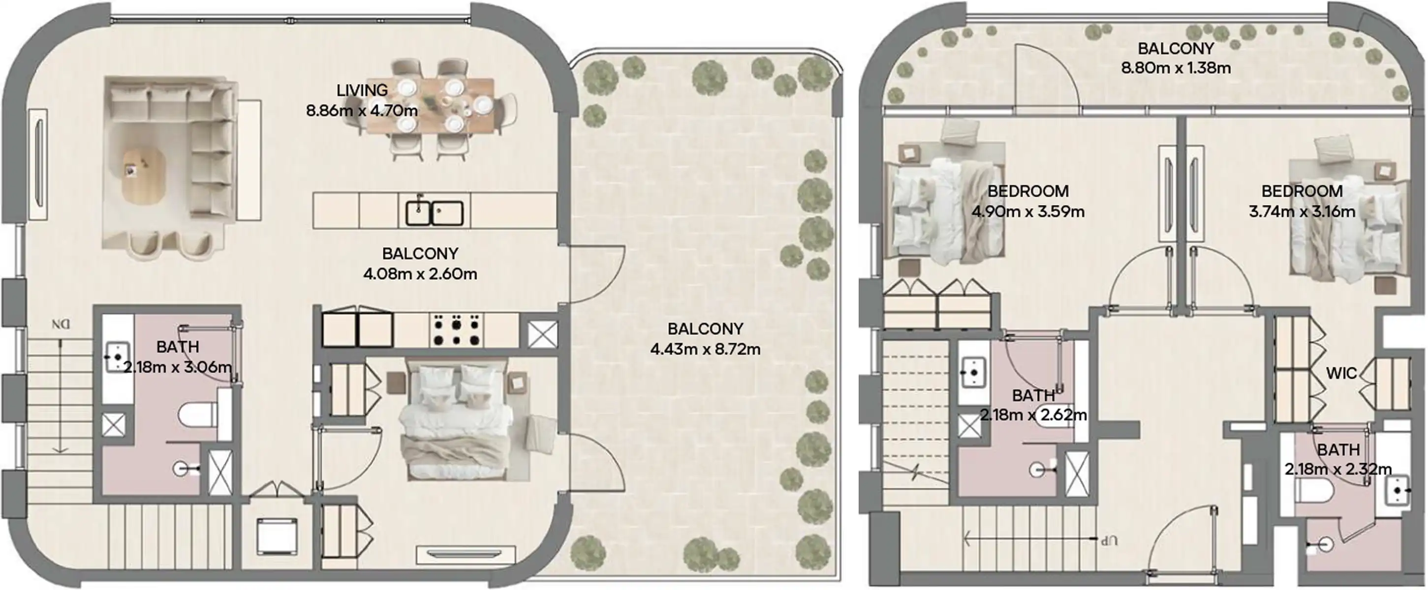 Планировки RAK Properties Mirasol 2