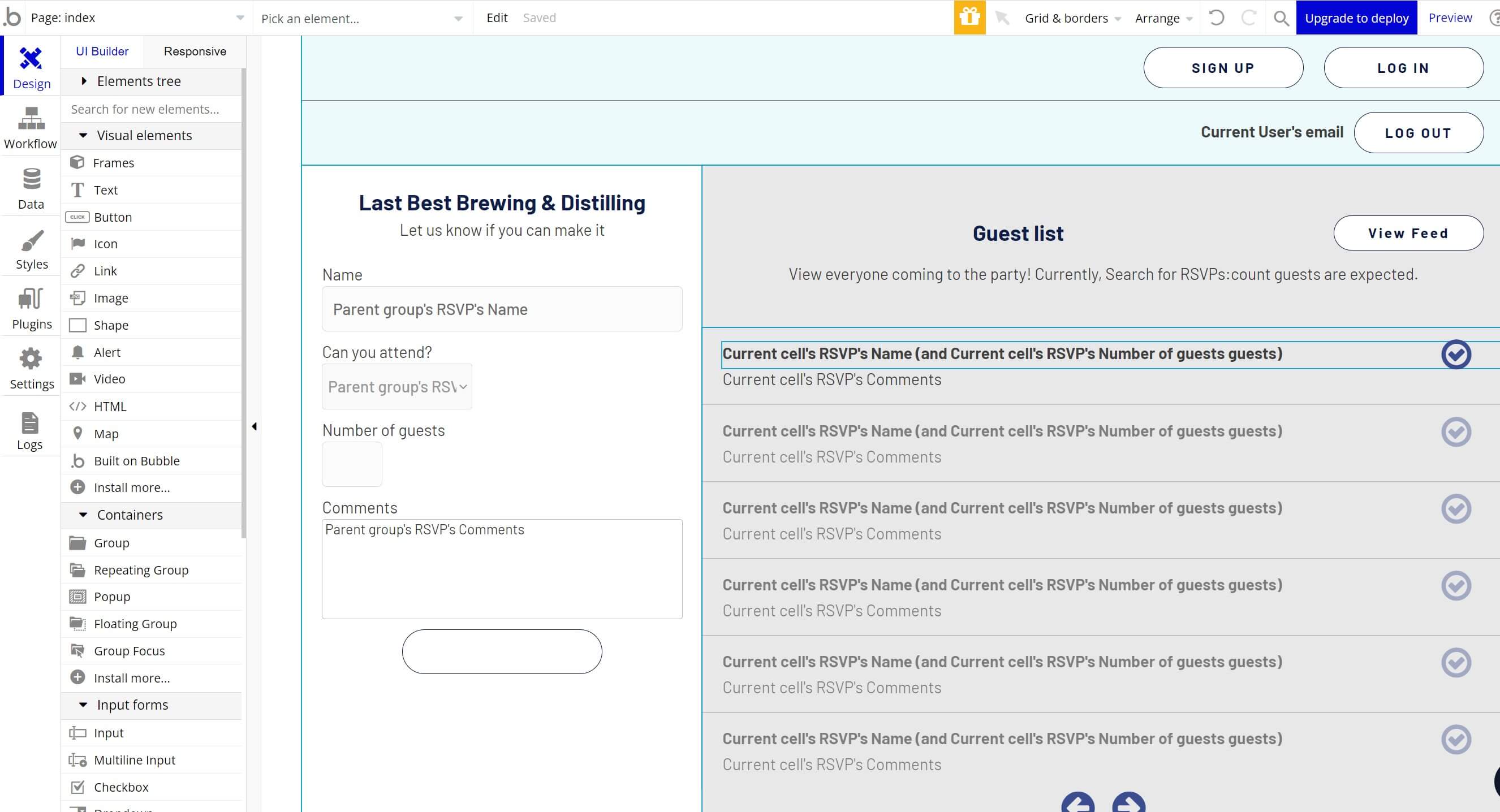 Веб-приложение для регистрации и общения участников мероприятия