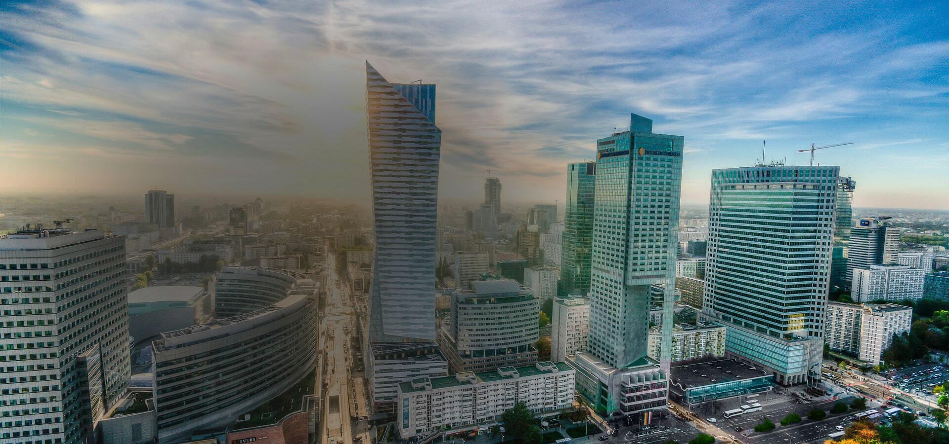 Panorama miasta w Polsce